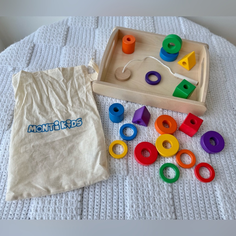 Monti Kids Montessori Lacing Beads Set